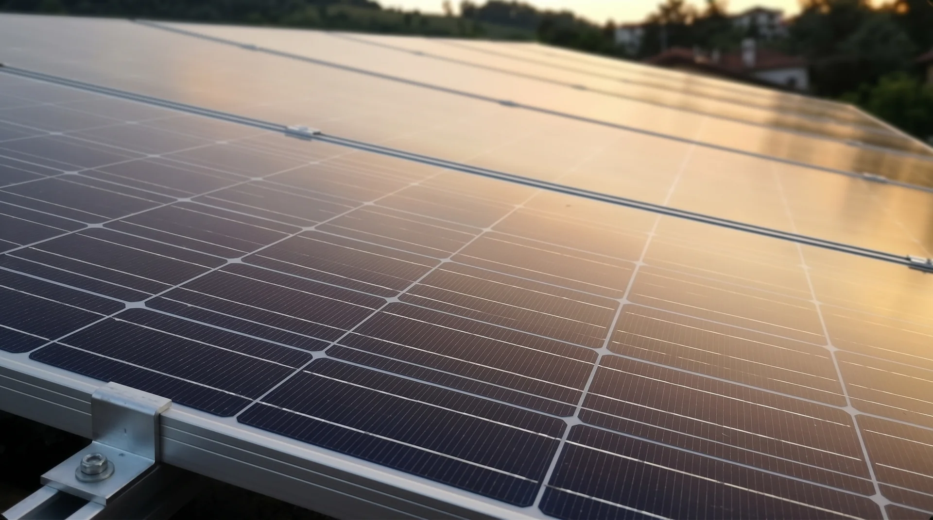 Esempio illustrativo di pannelli fotovoltaici su una copertura.